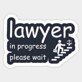 funny lawyer in progress please wait Sticker